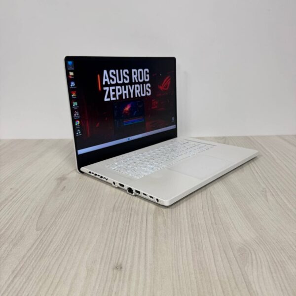 Ігровий ультрабук Б-клас Asus ROG Zephyrus G15 GA503QS White / 15.6" (2560x1440) IPS / AMD Ryzen 9 5900HS (8 (16) ядер по 3.0 - 4.6 GHz) / 32 GB DDR4 / 512 GB SSD NVMe / nVidia GeForce RTX 3080, 8 GB GDDR6, 256-bit - Зображення 4