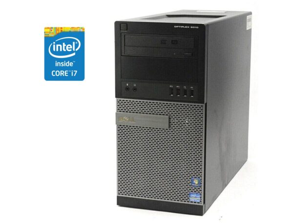 ПК Dell OptiPlex 9010 Tower / Intel Core i7-3770 (4 (8) ядра по 3.4 - 3.9 GHz) / 16 GB DDR3 / 128 GB SSD + 500 GB HDD / Intel HD Graphics 4000 / DVD-RW