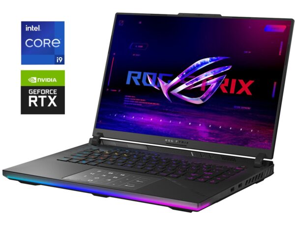 Ігровий ноутбук Б-клас Asus ROG Strix Scar 16 G634JZ / 16" (2560x1600) IPS / Intel Core i9-13980HX (24 (32) ядер по 2.2 - 5.5 GHz) / 32 GB DDR5 / 1000 GB SSD NVMe / nVidia GeForce RTX 4080, 12 GB GDDR6, 192-bit / WebCam