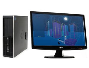 Комплект ПК: HP Compaq Pro 6300 SFF / Intel Core i3-3220 (2 (4) ядра по 3.3 GHz) / 8 GB DDR3 / 250 GB HDD / Intel HD Graphics 2500 + Монітор LG Flatron W1943C-PF / 19" (1366x768) TN / 1x VGA