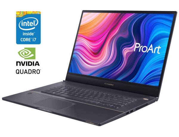 Мобільна рабоча станція Б-клас Asus ProArt StudioBook Pro 17 W700G / 17.3" (1920x1200) IPS / Intel Core i7-9750H (6 (12) ядер по 2.6 - 4.5 GHz) / 16 GB DDR4 / 512 GB SSD NVMe / nVidia Quadro RTX 3000 Max-Q, 6 GB DDR6, 192-bit / WebCam