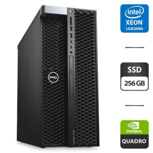 Робоча станція Dell Precision 5820 Tower / Intel Xeon W-2123 (4 (8) ядра по 3.6 - 3.9 GHz) / 32 GB DDR4 / 256 GB SSD / nVidia Quadro P600, 2 GB GDDR5, 128-bit / DVD-ROM