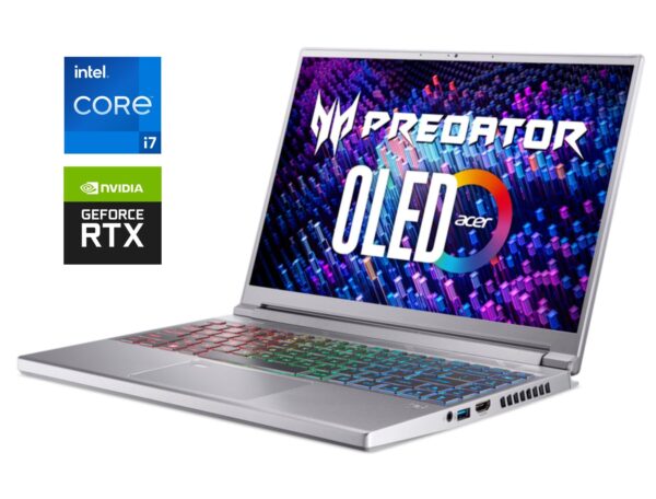 Ігровий ультрабук Б-клас Acer Predator Triton 300 SE PT314-52s / 14" (2880x1800) IPS / Intel Core i7-12700H (14 (20) ядер по 2.3 - 4.7 GHz) / 16 GB DDR5 / 2000 GB SSD NVMe / nVidia GeForce RTX 3060, 6 GB GDDR6, 192-bit / WebCam