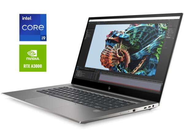 Мобільна робоча станція Б-клас HP ZBook Studio 15 G8 / 15.6" (3840x2160) IPS / Intel Core i9-11900H (8 (16) ядер по 2.5 - 4.9 GHz) / 32 GB DDR4 / 1000 GB SSD NVMe / nVidia RTX A3000, 6 GB GDDR6, 192-bit / WebCam