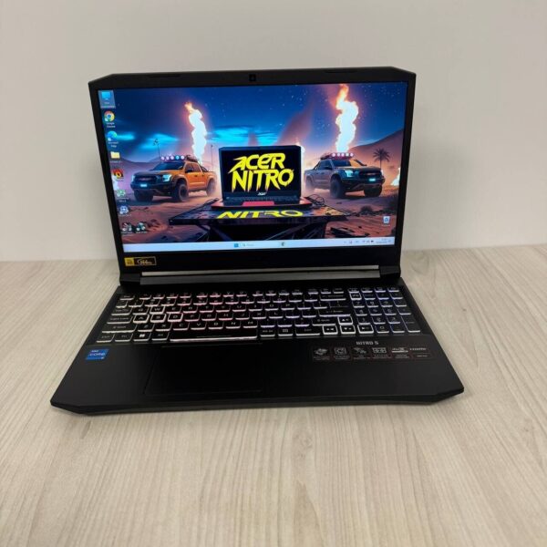 Ігровий ноутбук Б-клас Acer Nitro 5 AN515-57 / 15.6" (1920x1080) IPS / Intel Core i5-11400H (6 (12) ядра по 4.5 GHz) / 16 GB DDR4 / 512 GB SSD NVMe / nVidia GeForce RTX 3050, 4 GB GDDR6, 128-bit / WebCam - Зображення 2