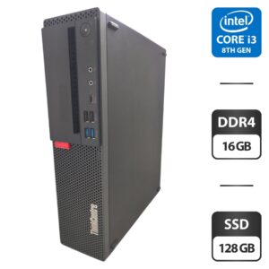 Комп'ютер Lenovo ThinkCentre M720s SFF / Intel Core i3-8100 (4 ядра по 3.6 GHz) / 16 GB DDR4 / 128 GB SSD / Intel UHD Graphics 630