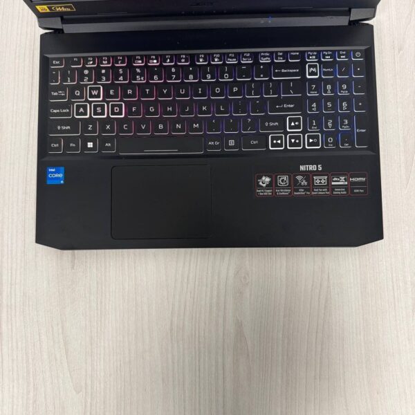 Ігровий ноутбук Б-клас Acer Nitro 5 AN515-57 / 15.6" (1920x1080) IPS / Intel Core i5-11400H (6 (12) ядра по 4.5 GHz) / 16 GB DDR4 / 512 GB SSD NVMe / nVidia GeForce RTX 3050, 4 GB GDDR6, 128-bit / WebCam - Зображення 7