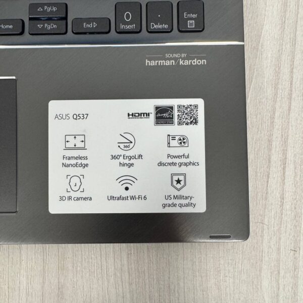 Ігровий ультрабук-трансформер Asus ZenBook Flip Q537FD / 15.6" (3840x2160) IPS Touch / Intel Core i7-10510U (4 (8) ядра по 1.8 - 4.9 GHz) / 16 GB DDR4 / 1000 GB SSD NVMe / nVidia GeForce GTX 1050 Max-Q, 4 GB GDDR5, 128-bit / WebCam - Зображення 11