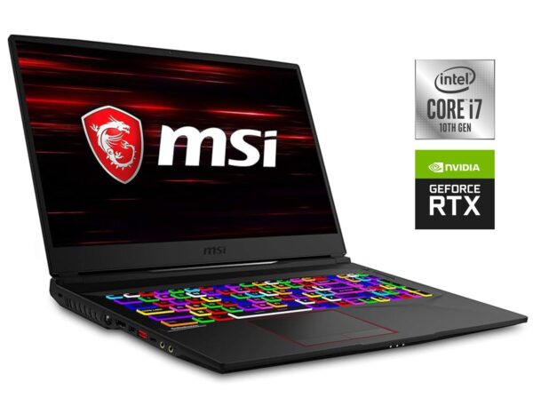 Ігровий ноутбук MSI GE75 Raider 10SFS / 17.3" (1920x1080) IPS / Intel Core i7-10750H (6 (12) ядер по 2.6 - 5.0 GHz) / 16 GB DDR4 / 128 GB SSD NVMe + 1000 GB HDD / nVidia GeForce RTX 2060, 6 GB GDDR6, 192-bit / WebCam