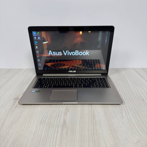 Ігровий ультрабук Б-клас Asus VivoBook Pro 15 N580VD / 15.6" (3840x2160) IPS Touch / Intel Core i7-7700HQ (4 (8) ядра по 2.8 - 3.8 GHz) / 16 GB DDR4 / 256 GB SSD NVMe / nVidia GeForce GTX 1050, 4 GB GDDR5, 128-bit / WebCam - Зображення 2