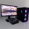 Комплект ПК: DarkFlash Aquarius Mesh Tower / Intel Core i5-7400 (4 ядра по 3.0 - 3.5 GHz) / 32 GB DDR4 / 240 GB SSD M.2 + 500 GB HDD / AMD Radeon RX 570, 8 GB GDDR5, 256-bit / 600W + Монітор LG 24MB37PM-B / 24" (1920x1080) IPS + Кабелі DVI та живлення