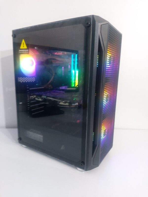 Ігровий ПК 1stPlayer X5 Firebase Tower / AMD Ryzen 5 3600 (6 (12) ядер по 3.6 - 4.2 GHz) / 16 GB DDR4 / 128 GB SSD M.2 + 512 GB SSD / AMD Radeon RX 580, 8 GB GDDR5, 256-bit / 500W + Кабелі DVI та живлення - Зображення 5