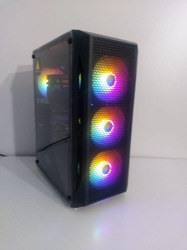 Ігровий ПК 1stPlayer X5 Firebase Tower / AMD Ryzen 5 3600 (6 (12) ядер по 3.6 - 4.2 GHz) / 16 GB DDR4 / 128 GB SSD M.2 + 512 GB SSD / AMD Radeon RX 580, 8 GB GDDR5, 256-bit / 500W + Кабелі DVI та живлення - Зображення 2