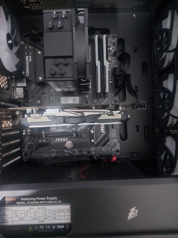 Ігровий ПК 1stPlayer X5 Firebase Tower / AMD Ryzen 5 3600 (6 (12) ядер по 3.6 - 4.2 GHz) / 16 GB DDR4 / 128 GB SSD M.2 + 512 GB SSD / AMD Radeon RX 580, 8 GB GDDR5, 256-bit / 500W + Кабелі DVI та живлення - Зображення 6