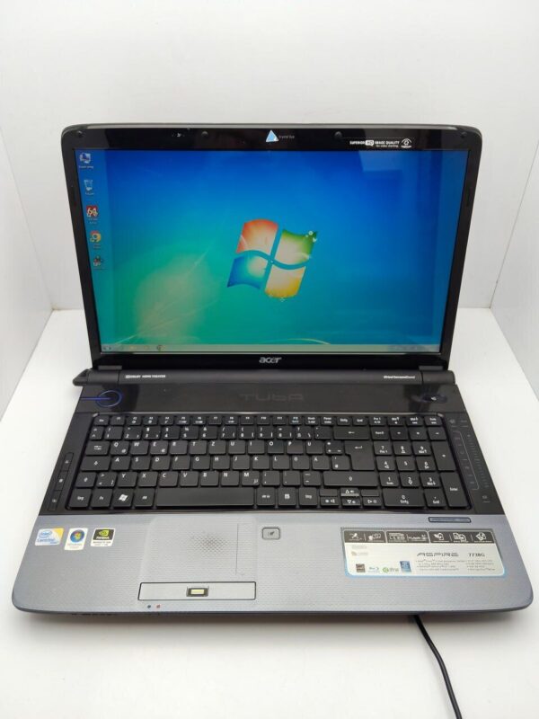Ноутбук Acer Aspire 7738 / 17.3" (1440x900) TN / Intel Core 2 Duo T6500 (2 ядра по 2.1 GHz) / 6 GB DDR3 / 320 GB HDD / nVidia GeForce GT 130M, 1 GB GDDR3, 128-bit / WebCam / DVD-ROM - Зображення 2