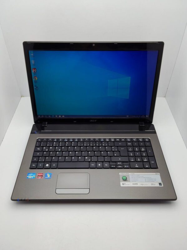 Ноутбук Acer Aspire 7750G / 17.3" (1600x900) TN / Intel Core i7-2630QM (4 (8) ядра по 2.0 - 2.9 GHz) / 6 GB DDR3 / 120 GB SSD + 750 GB HDD / AMD Radeon HD 6770M, 2 GB GDDR5, 128-bit / WebCam / DVD-ROM - Зображення 2