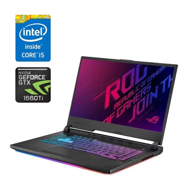 Ігровий ноутбук Asus ROG Strix GL531GU / 15.6" (1920x1080) IPS / Intel Core i5-9300H (4 (8) ядра по 2.4 - 4.1 GHz) / 16 GB DDR4 / 480 GB SSD / nVidia GeForce GTX 1660 Ti, 6 GB GDDR6, 192-bit / WebCam