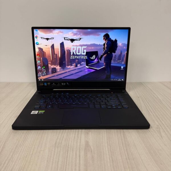 Ігровий ноутбук Asus ROG Zephyrus M15 GU502LV / 15.6" (3840x2160) IPS / Intel Core i7-10750H (6 (12) ядер по 2.6 - 5.0 GHz) / 16 GB DDR4 / 1000 GB SSD NVMe / nVidia GeForce RTX 2060, 6 GB GDDR6, 192-bit - Зображення 2