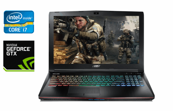 Ігровий ноутбук Б-клас MSI GE62VR 6RF / 15.6" (1920x1080) IPS / Intel Core i7-6700HQ (4 (8) ядра по 2.6 - 3.5 GHz) / 16 GB DDR4 / 512 GB SSD / nVidia GeForce GTX 1060, 3 GB GDDR5, 192-bit / WebCam / HDMI
