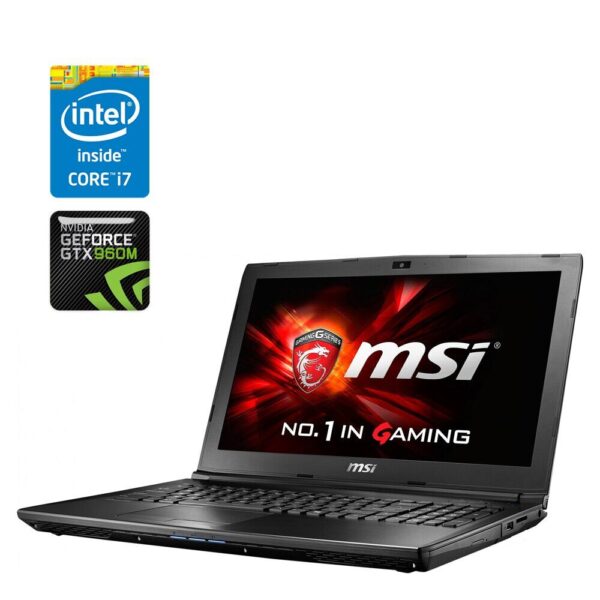 Ігровий ноутбук Б-клас MSI GL72 7QF / 17.3" (1920x1080) IPS / Intel Core i7-7700HQ (4 (8) ядра по 2.8 - 3.8 GHz) / 16 GB DDR4 / 480 GB SSD / nVidia GeForce GTX 960M, 4 GB GDDR5, 128-bit / WebCam