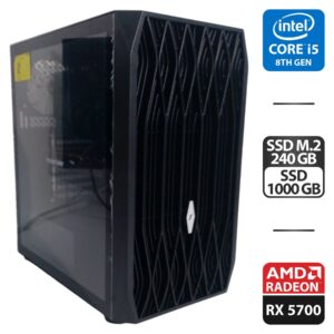 Ігровий ПК 1stPlayer Ariya AY7 Tower / Intel Core i5-8400 (6 ядер по 2.8 - 4.0 GHz) / 32 GB DDR4 / 240 GB SSD M.2 + 1000 GB SSD / AMD Radeon RX 5700, 8 GB GDDR5, 256-bit / 500W + Кабелі HDMI та живлення