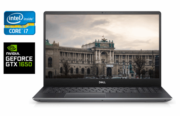 Ігровий ультрабук Б-клас Dell Vostro 7590 / 15.6" (1920x1080) IPS / Intel Core i7-9750H (6 (12) ядер по 2.6 - 4.5 GHz) / 16 GB DDR4 / 512 GB SSD / nVidia GeForce GTX 1650, 4 GB GDDR6, 128-bit / WebCam / HDMI