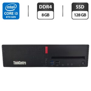 Комп'ютер Lenovo ThinkCentre M720s SFF / Intel Core i3-8100 (4 ядра по 3.6 GHz) / 8 GB DDR4 / 128 GB SSD / Intel UHD Graphics 630