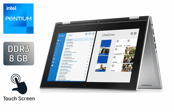 Нетбук-трансформер Dell Inspiron 11-3147 / 11.6" (1366x768) TN Touch / Intel Pentium N3540 (4 ядра по 2.16 - 2.66 GHz) / 8 GB DDR3 / 240 GB SSD / Intel HD Graphics / WebCam / Windows 10