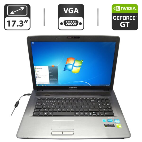 Ноутбук Acer Medion P7818 / 17.3" (1600x900) TN / Intel Core i3-3110M (2 (4) ядра по 2.4 GHz) / 6 GB DDR3 / 750 GB HDD / nVidia GeForce GT 730, 2 GB GDDR5, 64-bit / WebCam / DVD-ROM / АКБ не тримає