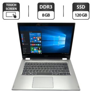 Ноутбук Acer Spin 3 SP314 / 14" (1920x1080) TN Touch / Intel Core i5-8265U (4 (8) ядра по 1.6 - 3.9 GHz) / 8 GB DDR3 / 120 GB SSD / Intel UHD Graphics / WebCam