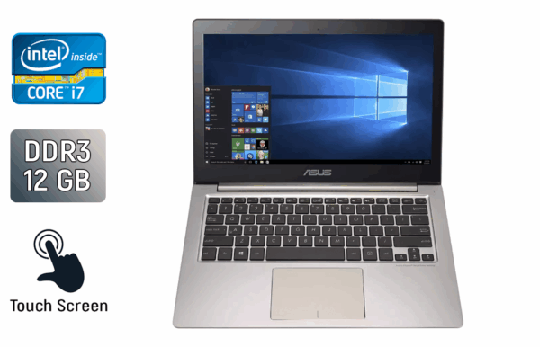 Ноутбук Б-клас Asus ZenBook UX303U / 13.3" (3200x1800) IPS Touch / Intel Core i7-6500U (2 (4) ядра по 2.5 - 3.1 GHz) / 12 GB DDR3 / 512 GB SSD / nVidia GeForce GT 940M, 2 GB DDR3, 64-bit / WebCam / HDMI