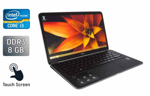 Ноутбук Dell XPS 13-9333 / 13.3" (1920x1080) IPS Touch / Intel Core i3-4010U (2 (4) ядра по 1.7 GHz) / 8 GB DDR3 / 256 GB SSD / Intel HD Graphics 4400 / WebCam / Windows 10