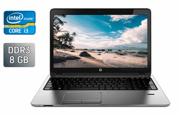 Ноутбук HP ProBook 450 G1 / 15.6" (1366x768) TN / Intel Core i3-4000M (2 (4) ядра по 2.4 GHz) / 8 GB DDR3 / 240 GB SSD / Intel HD Graphics 4600 / WebCam / Fingerprint / Windows 10
