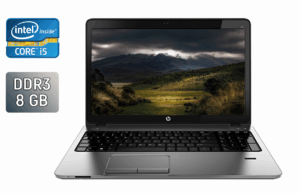 Ноутбук HP ProBook 450 G1 / 15.6" (1366x768) TN / Intel Core i5-4200M (2 (4) ядра по 2.5 - 3.1 GHz) / 8 GB DDR3 / 240 GB SSD / Intel HD Graphics 4600 / WebCam / Fingerprint / Windows 10