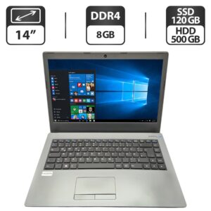 Ноутбук Schenker S306 / 14" (1366x768) TN / Intel Core i5-6200U (2 (4) ядра по 2.3 - 2.8 GHz) / 8 GB DDR4 / 120 GB SSD + 500 GB HDD / Intel HD Graphics 520 / WebCam