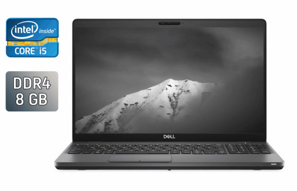 Ультрабук Б-клас Dell Latitude 5500 / 15.6" (1366x768) TN / Intel Core i5-8365U (4 (8) ядра по 1.6 - 4.1 GHz) / 8 GB DDR4 / 256 GB SSD / Intel UHD Graphics 620 / WebCam / Windows 10
