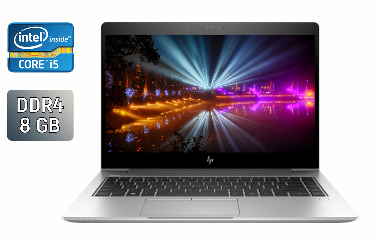 Ультрабук Б-клас HP EliteBook 840 G5 / 14" (1920x1080) IPS / Intel Core i5-8350U (4 (8) ядра по 1.7 - 3.6 GHz) / 8 GB DDR4 / 256 GB SSD / Intel UHD Graphics 620 / WebCam / Fingerprint / Windows 10