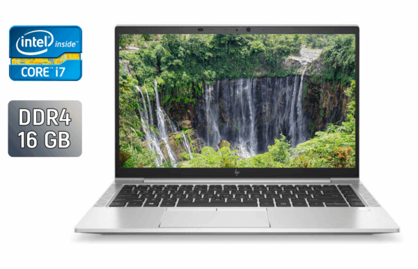 Ультрабук HP EliteBook 840 G7 / 14" (1920x1080) IPS / Intel Core i7-10610U (4 (8) ядра по 1.8 - 4.9 GHz) / 16 GB DDR4 / 512 GB SSD / Intel UHD Graphics / WebCam / TouchID / Windows 10