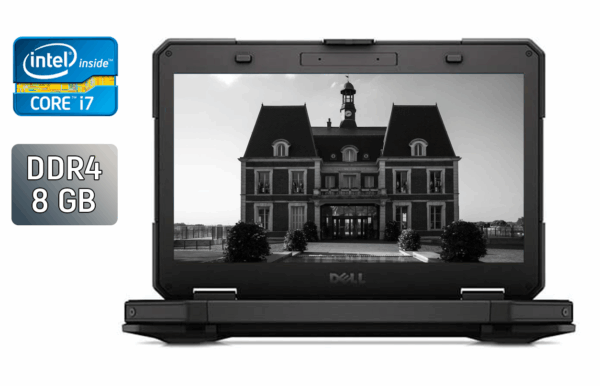 Захищений ноутбук Dell Latitude 14 Rugged 5414 / 14" (1920x1080) IPS / Intel Core i7-6600U (2 (4) ядра по 2.6 - 3.4 GHz) / 8 GB DDR4 / 240 GB SSD / Intel HD Graphics 520 / Fingerprint / Windows 10