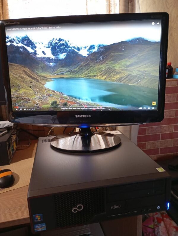 Комплект ПК Б-клас: Fujitsu Esprimo E700 E85+ SFF / Intel Core i5-2400 (4 ядра по 3.1 - 3.4 GHz) / 8 GB DDR3 / 500 GB HDD / Intel HD Graphics 2000 / DVD-RW + Монітор Samsung SyncMaster B2230N / 22" (1920x1080) TN / VGA - Зображення 9