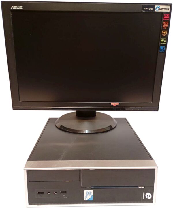 Комплект ПК Б-клас: Everest SFF / Intel Core i5-2400S (4 ядра по 2.5 - 3.3 GHz) / 8 GB DDR3 / 250 GB HDD / Intel HD Graphics 2000 / DVD-RW + Монитор Asus VW192S / 19" (1440x900) TN / 1x VGA, 1x Audio