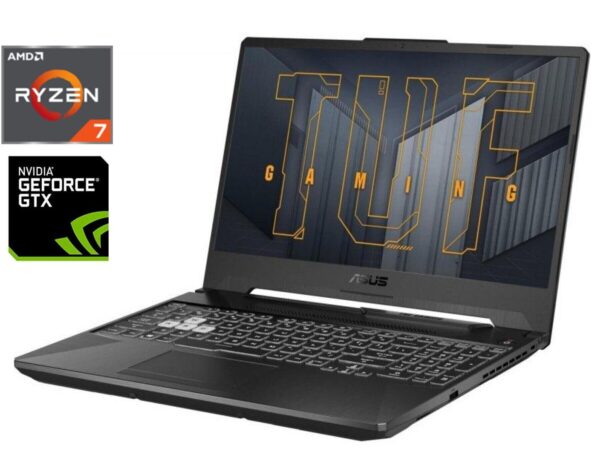 Ігровий ноутбук Asus TUF Gaming A15 FA506IU-MS73 / 15.6" (1920x1080) IPS / AMD Ryzen 7 4800H (8 (16) ядер по 2.9 - 4.2 GHz) / 16 GB DDR4 / 480 GB SSD / nVidia GeForce GTX 1660 Ti, 6 GB GDDR6, 192-bit / WebCam