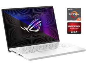 Ігровий ультрабук Б-клас Asus ROG Zephyrus G14 GA402RK / 14" (2560x1600) IPS / AMD Ryzen 9 6900HS (8 (16) ядер по 3.3 - 4.9 GHz) / 16 GB DDR5 / 1000 GB SSD NVMe / AMD Radeon RX 6800S, 8 GB GDDR6, 128-bit / WebCam