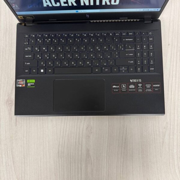 Ігровий ноутбук Acer Nitro V15 ANV15-41 / 15.6" (1920x1080) IPS / AMD Ryzen 7 7735HS (8 (16) ядер по 3.2 - 4.75 GHz) / 16 GB DDR5 / 512 GB SSD NVMe / nVidia GeForce RTX 4050, 6 GB GDDR6, 96-bit / WebCam - Зображення 7