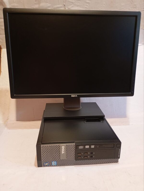 Комплект ПК: Dell Optiplex 7010 SFF / Intel Core i3-3240 (2 (4) ядра по 3.4 GHz) / 8 GB DDR3 / 250 GB HDD / Intel HD Graphics 2500 / DVD-RW + Монітор Б-клас Dell UltraSharp U2412MB / 24" (1920x1200) IPS / VESA 100x100 / Pivot - Зображення 2