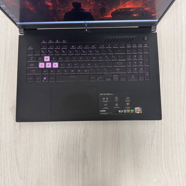 Ігровий ноутбук Asus TUF Gaming A17 FA707RE / 17.3" (1920x1080) IPS / AMD Ryzen 7 6800H (8 (16) ядер по 3.2 - 4.7 GHz) / 16 GB DDR5 / 512 GB SSD NVMe / nVidia GeForce RTX 3050 Ti, 4 GB GDDR6, 128-bit / WebCam - Зображення 7
