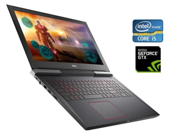 Ігровий ноутбук Б-клас Dell Inspiron 15 Gaming 7577 / 15.6" (1920x1080) IPS / Intel Core i5-7300HQ (4 ядра по 2.5 - 3.5 GHz) / 16 GB DDR4 / 256 GB SSD M.2 / nVidia GeForce GTX 1060 Max-Q, 6 GB GDDR5, 192-bit / WebCam
