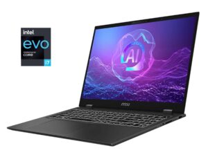 Ультрабук MSI Prestige 16 AI Evo B1M / 16" (3840x2400) OLED / Intel Core Ultra 7 155H (16 (22) ядер по 1.4 - 4.8 GHz) / 32 GB DDR5 / 1000 GB SSD NVMe / Intel Arc Graphics / WebCam