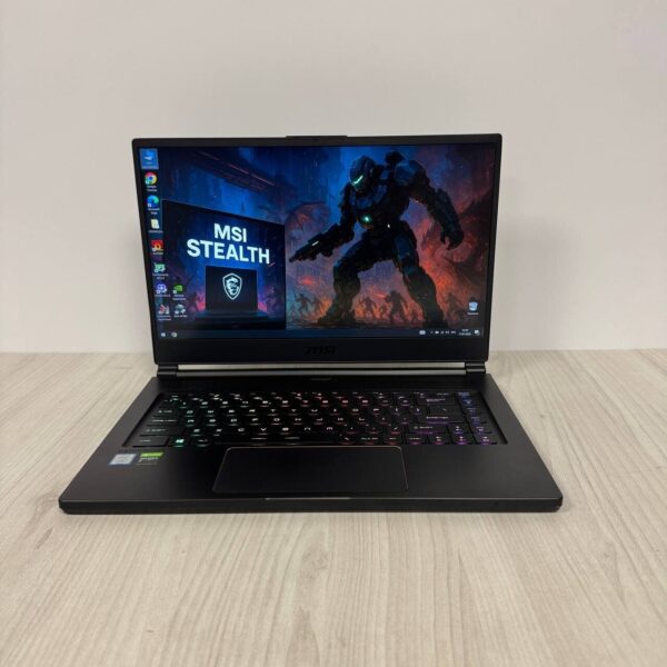 Ігровий ноутбук Б-класс MSI GS65 Stealth 9SE / 15.6" (1920x1080) IPS / Intel Core i7-9750H (6 (12) ядра по 2.6 - 4.5 GHz) / 16 GB DDR4 / 512 GB SSD NVMe / nVidia GeForce RTX 2060, 6 GB GDDR6, 192-bit / WebCam - Зображення 2