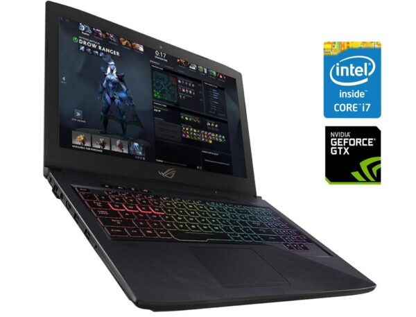 Ігровий ноутбук Б-клас Asus ROG Strix GL503VM-BI7N13 / 15.6" (1920x1080) IPS / Intel Core i7-7700HQ (4 (8) ядра по 2.8 - 3.8 GHz) / 16 GB DDR4 / 240 GB SSD + 1000 GB HDD / nVidia GeForce GTX 1060, 3 GB GDDR5, 192-bit / WebCam